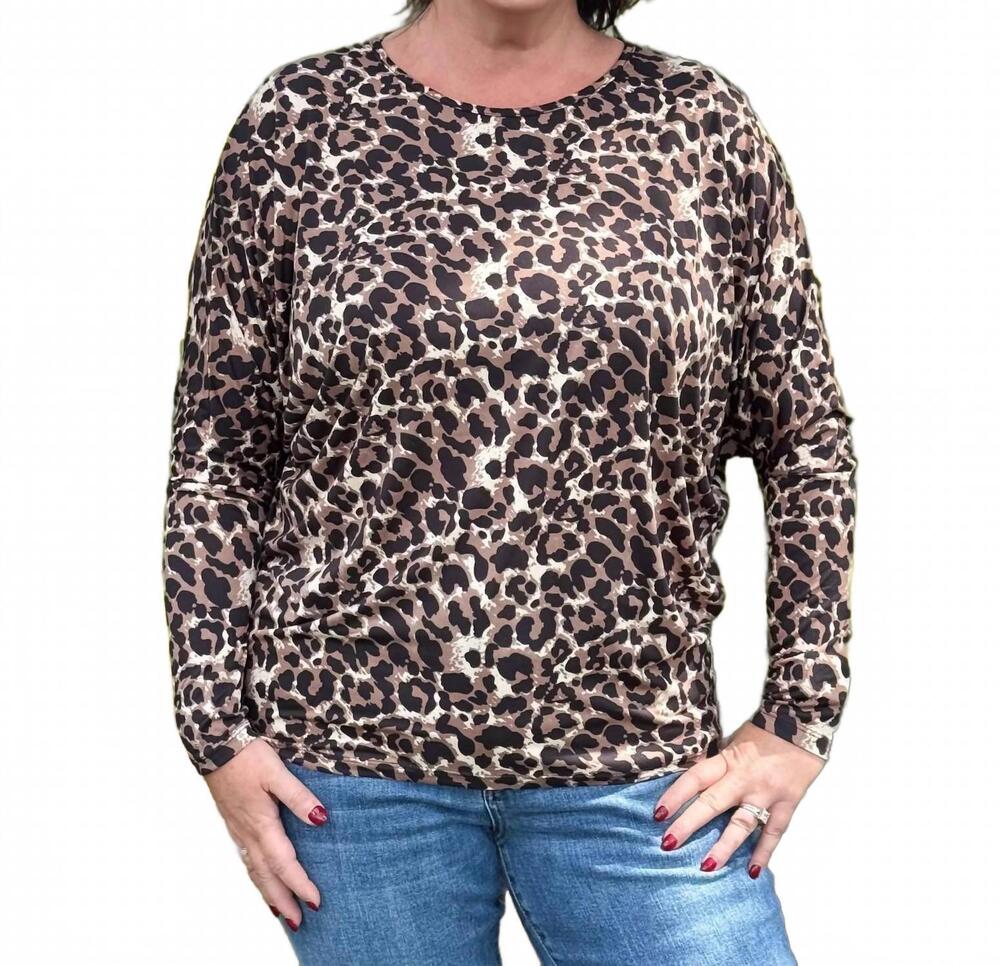 NEW SOUTHERN GRACE carolyn top in leopard